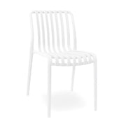 Sedia da esterno Iside in plastica resistente, modello comfort premium bianca