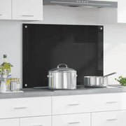 Rivestimento da Cucina-Paraschizzi per Cucina Nero 90 x 60 cm vetro temperato
