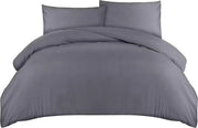 Set di copriletto morbido con microfibra - Copriletto da letto 200x200cm con cuscini 50x75cm - Set di copriletto morbido da letto - Grigio