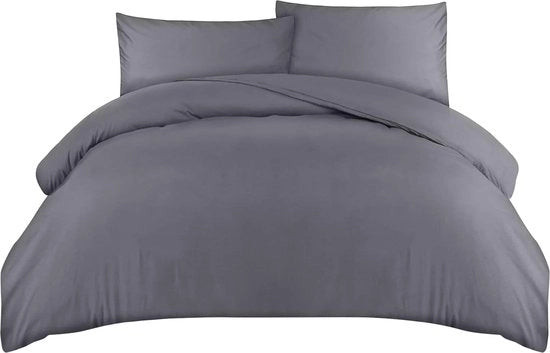 Set di copriletto morbido con microfibra - Copriletto da letto 200x200cm con cuscini 50x75cm - Set di copriletto morbido da letto - Grigio