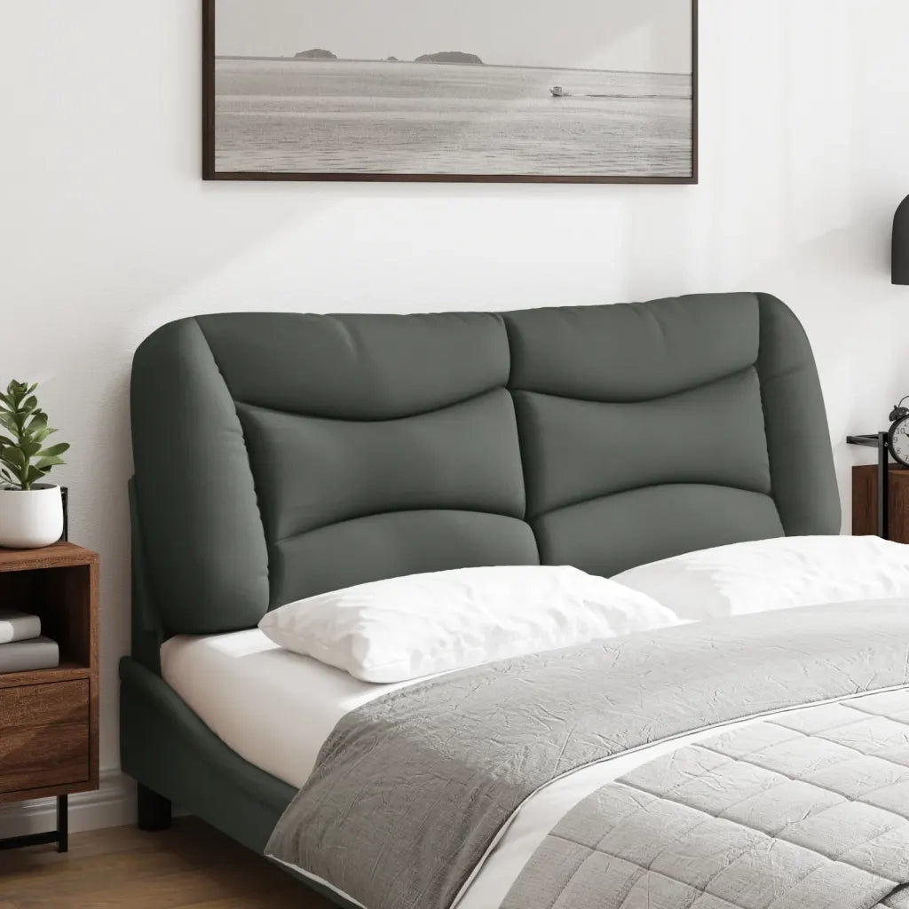 Cuscino Testiera Hvar Grigio Scuro 137 cm in Tessuto 374573