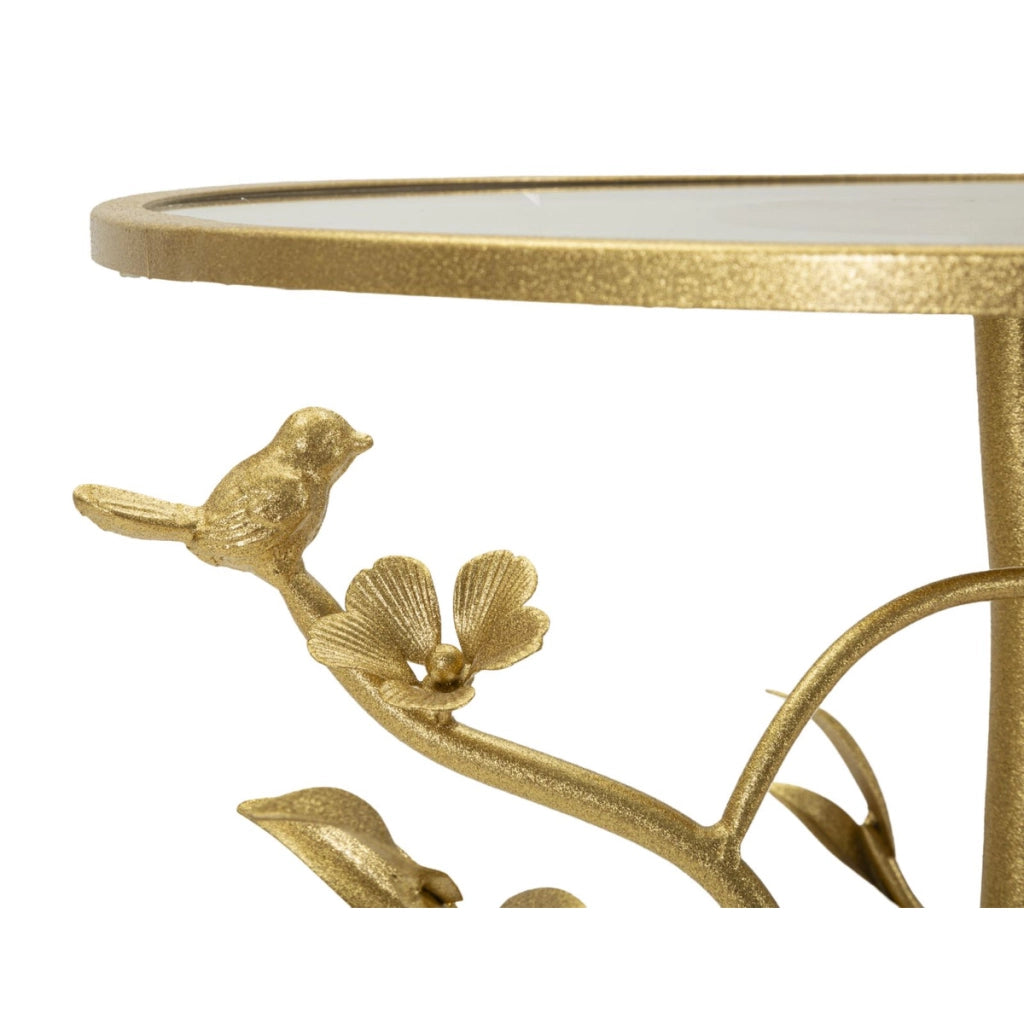 Tavolino VKH804, Oro, Metallo, 38x38x60 cm