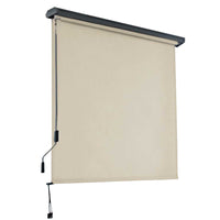 Tenda da Sole Avvolgibile Manuale 120x250 cm in Alluminio e Poliestere Charleston Beige