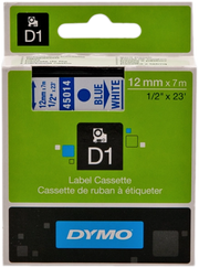 DYMO D1 etichette originali / Rotolo da 12 mm x 7 m / stampa blu su bianco / etichette autoadesive per etichettatrice LabelManager / 1 Pezzo