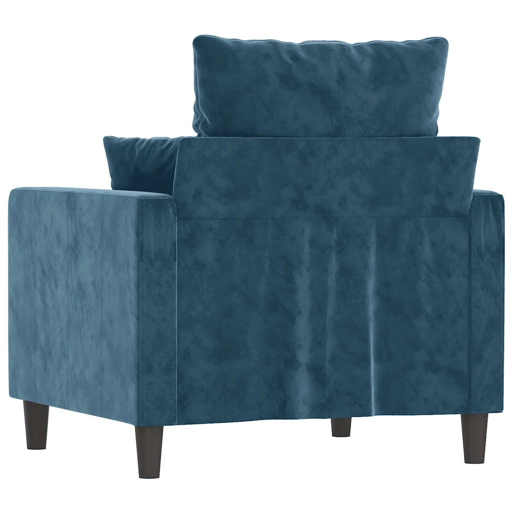 Divano Sedia-Poltrona Blu 60 cm Velluto 255603