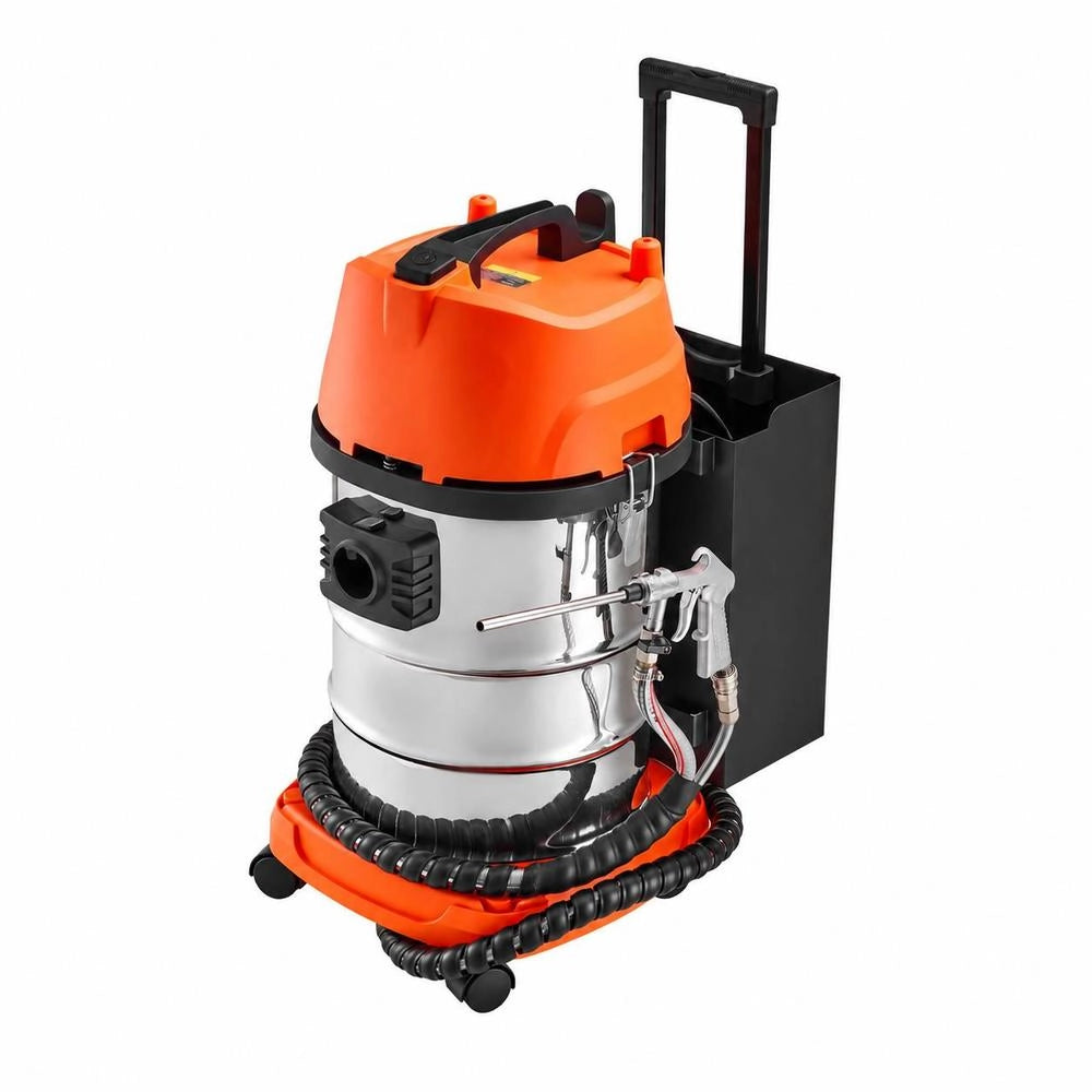 Walnut Blasting Unit 30 L, Sandblaster 1600 W, Sandblasting System For Decarburizing Intake Manifolds & Valves, Sandblaster Incl. 2.5 Kg Walnut Shells & 23 Adapters