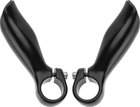 Manubrio di fine per bicicletta da corsa e mountain bike - lega di alluminio - nero.