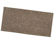 Tappeto Morbido Cotone 63x140 cm Scendiletto Bagno Camera Assorbente Antiscivolo Tortora
