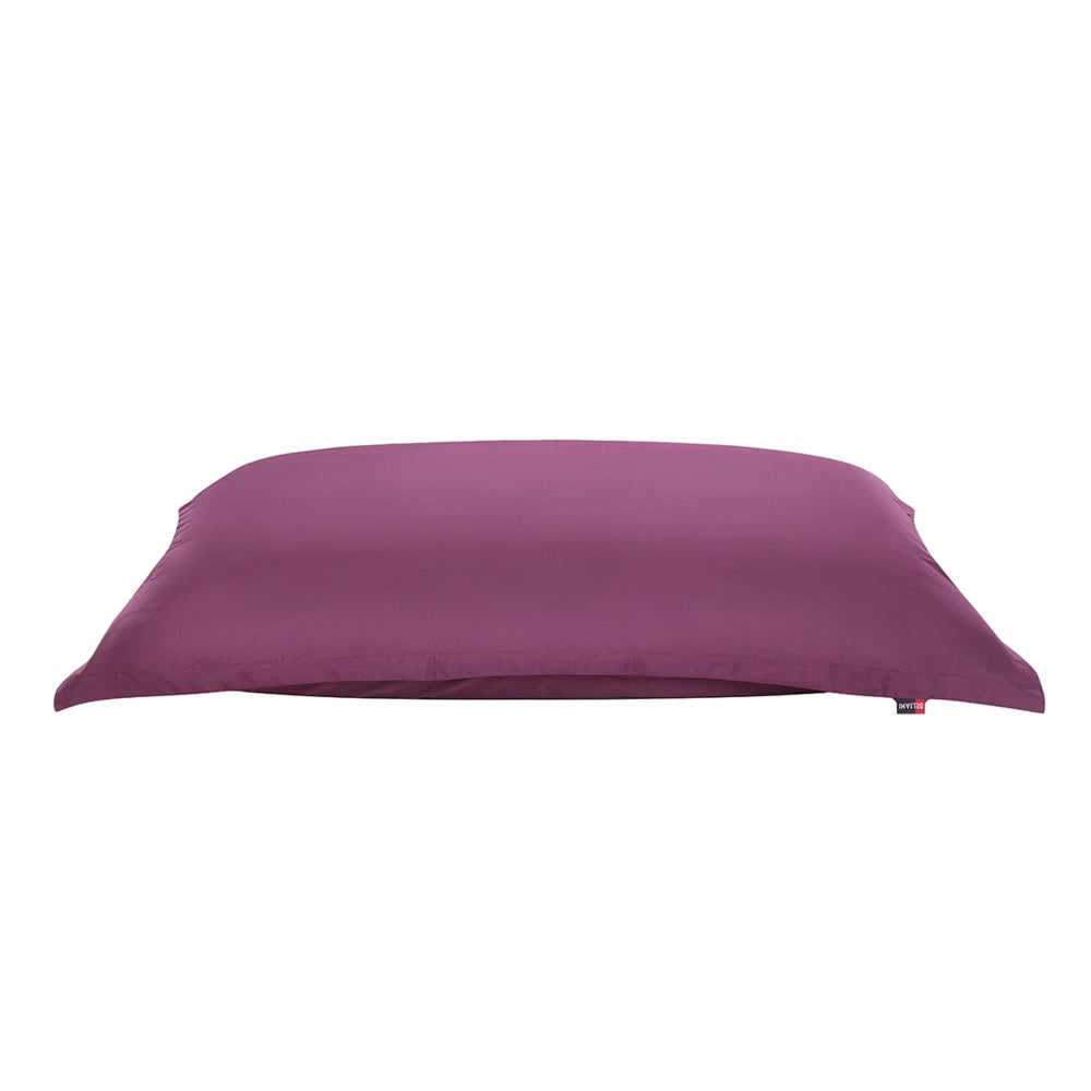 Pouf seduta poltrona sacco Grande colore lilla con Zip 140 x 180 cm soggiorno cameretta