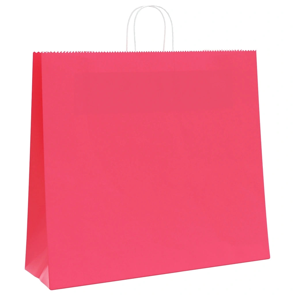 Sacchetti di Carta 50 pz con Manici Rosa 54x15x49 cm