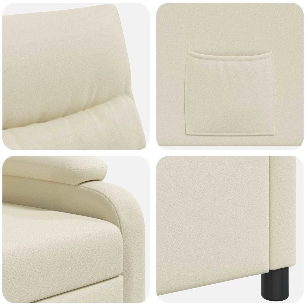 Divano Sedia-Poltrona reclinabile Crema Similpelle 974955