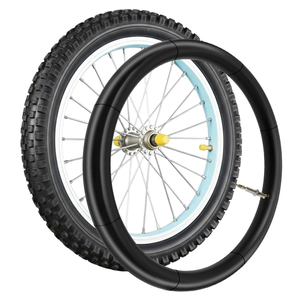 Camera d'aria 16x1.75 a 1.90 per bicicletta in gomma con valvola da 44 mm Nero Avizar