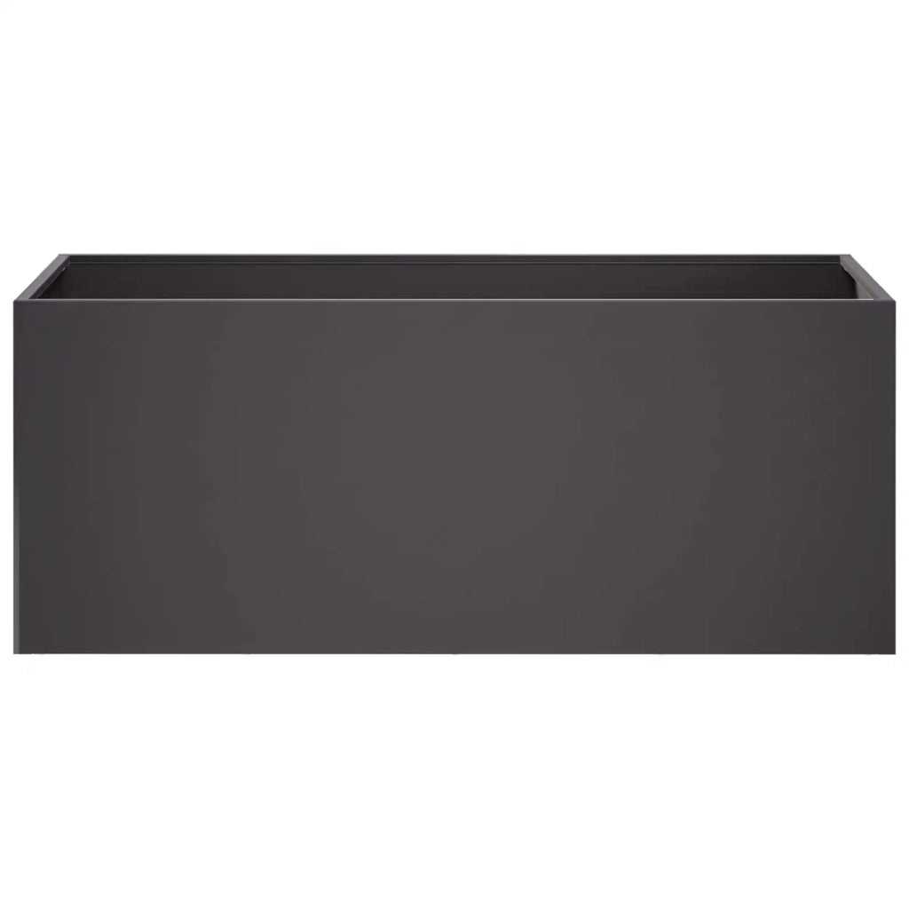 Vaso da giardino 2 pz Nero 80 x 40 x 40 cm 8005233