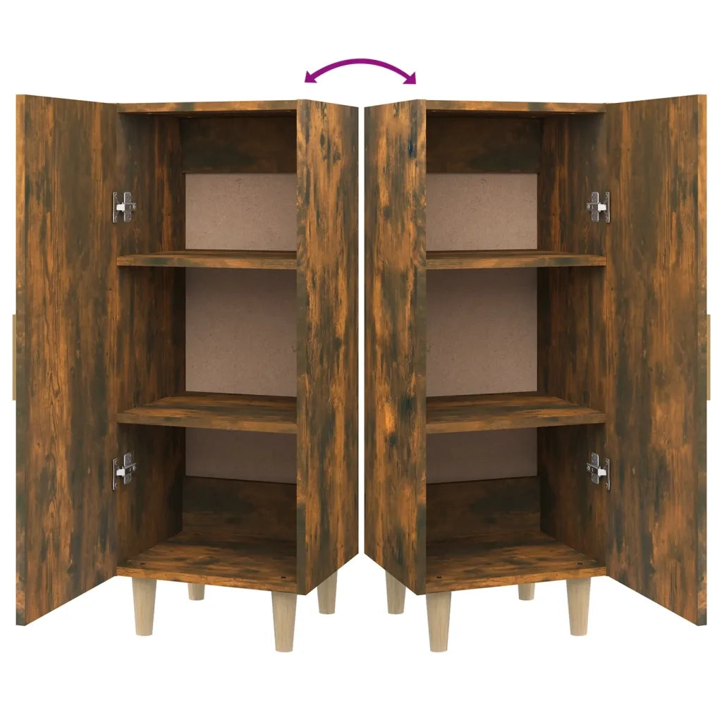 Credenza | Madia | Buffet da pranzo | Armadio da pranzo Rovere Fumo 34,5x34x90 cm in Legno Multistrato