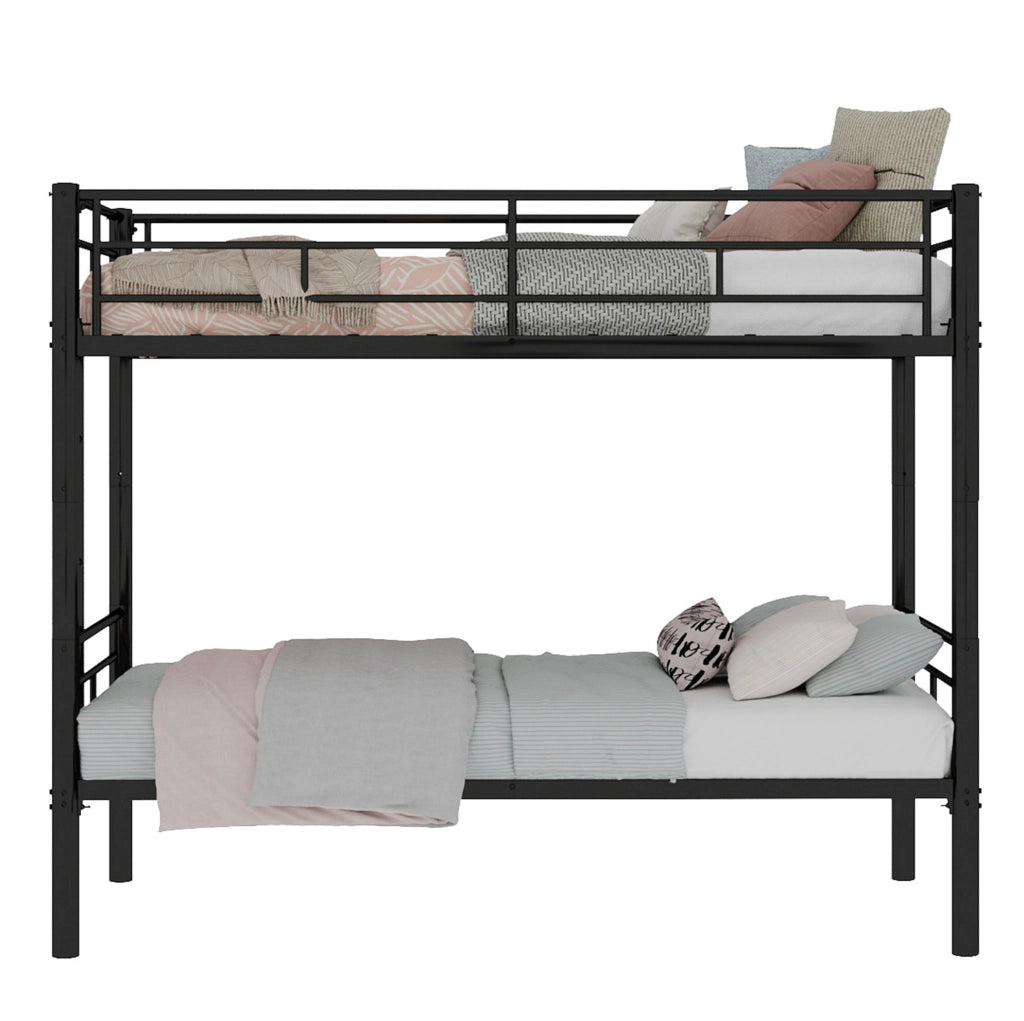 Letto a castello in metallo nero 196x103x156 cm