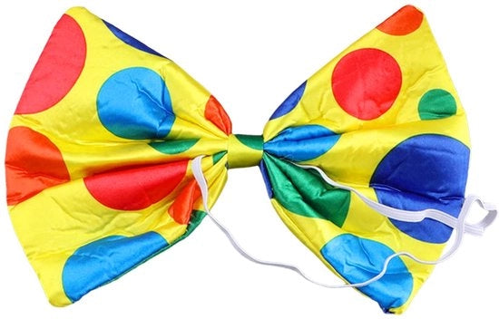 Due pezzi di costume per clown in tessuto intrecciato - colore giallo - accessori per abbigliamento - leggero e sicuro