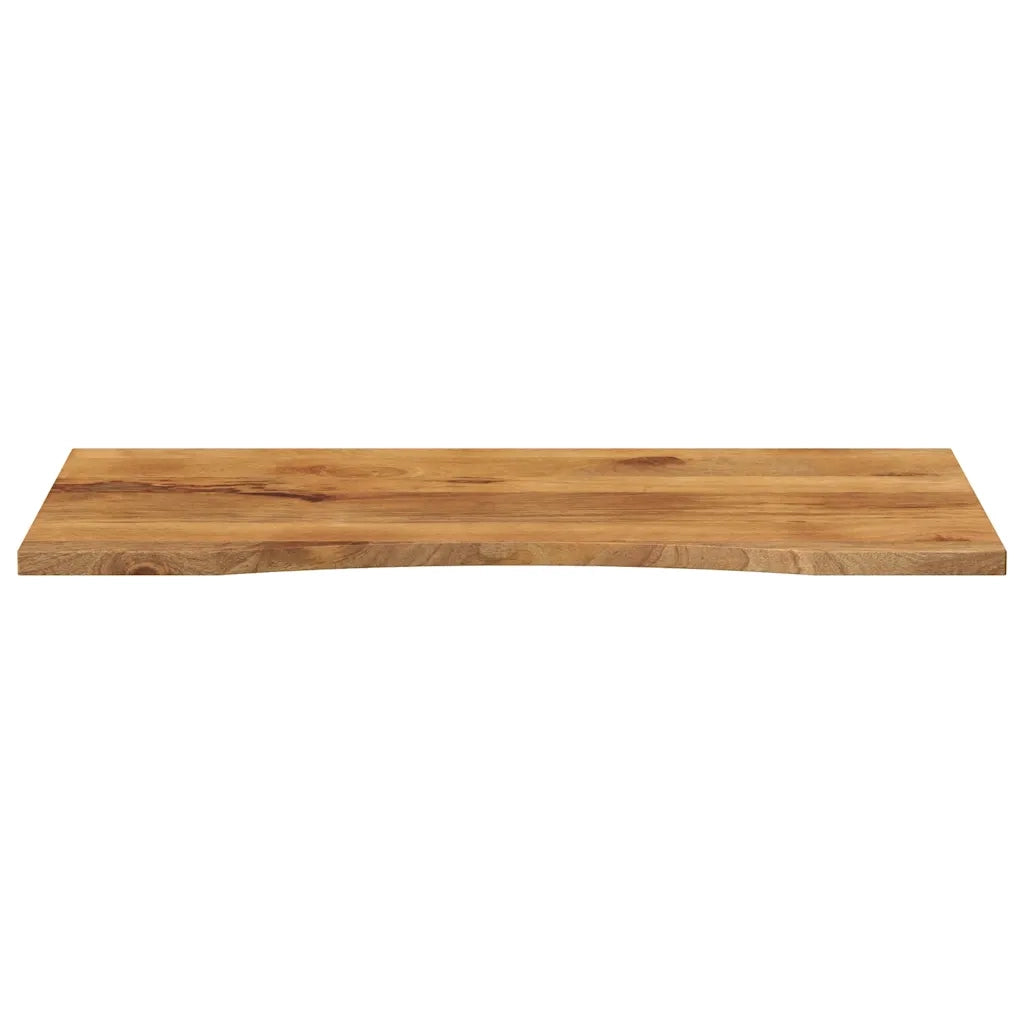 Piano Tavolo | Superficie Tavolo | Piano Scrivania con Curva 110x60x2,5cm Massello Grezzo di Mango