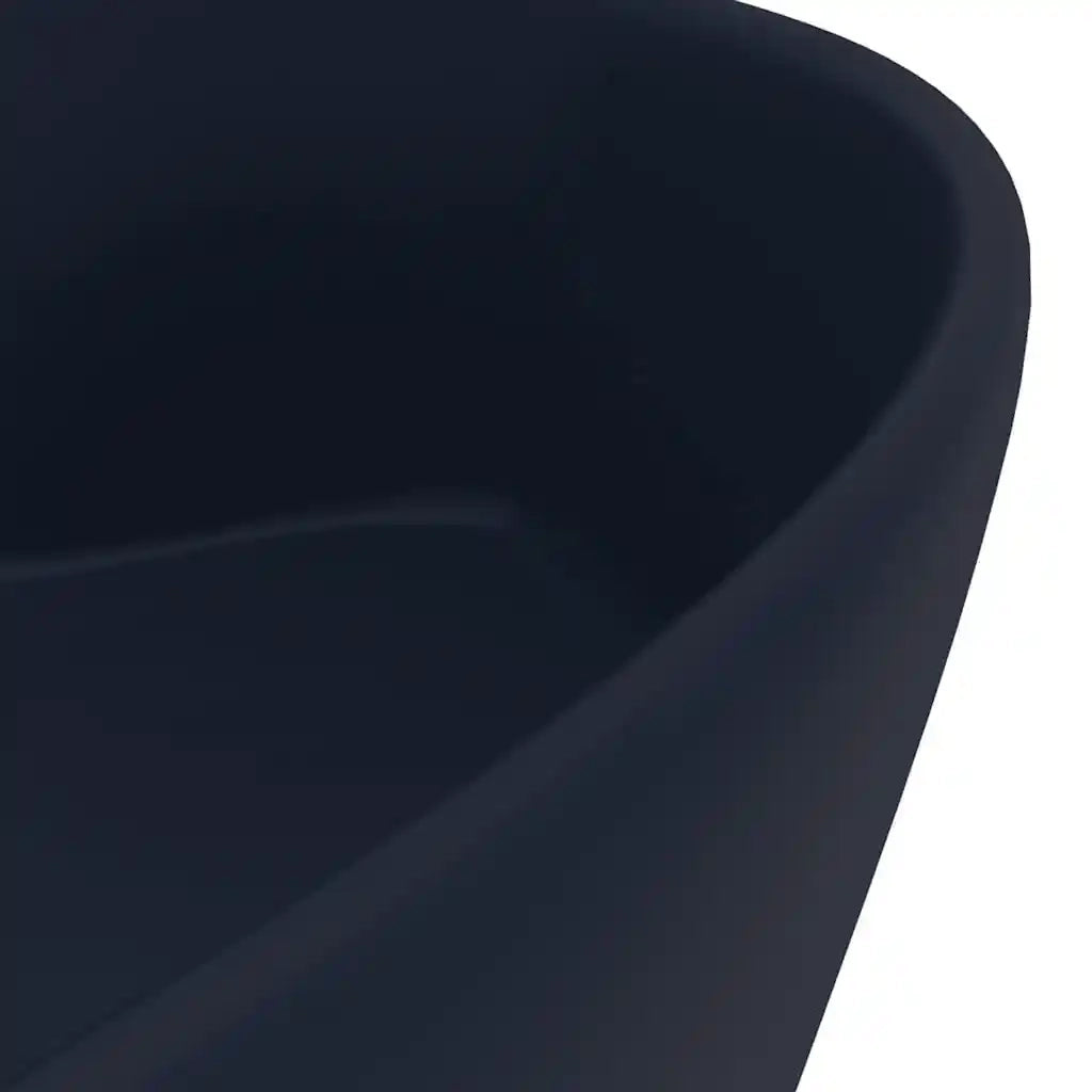 Lavandino con Troppopieno Blu Scuro Opaco 36x13 cm in Ceramica cod mxl 41713