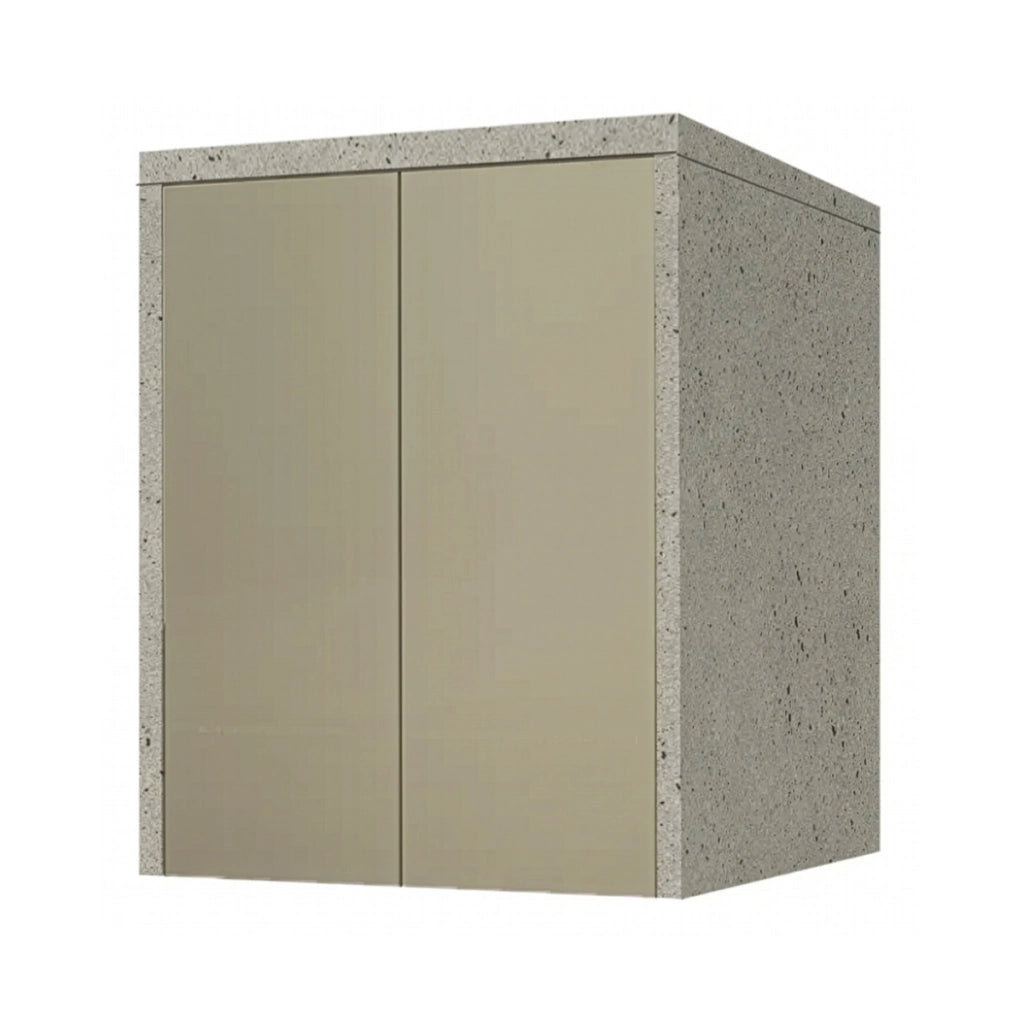 PORTA LAVATRICE/ASCIUGATRICE PER LAVANDERIA SAVINI CON ANTE AD APERTURA PUSH AND PULL - PORTA LAVATRICE L.79CM H.91CM P.65CM-TORTORA/PIETRA FIG.  - SAV