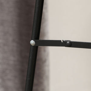 Specchio da Parete o da Terra Autoportante a Figura Intera con Cornice Ondulata in Velluto 160x50 cm Bianco