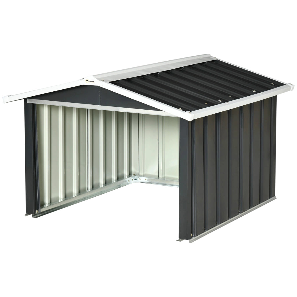 Garage per Robot Tagliaerba ¨C zephmum ¨C Acciaio Galvanizzato 87x103x66 cm Grigio