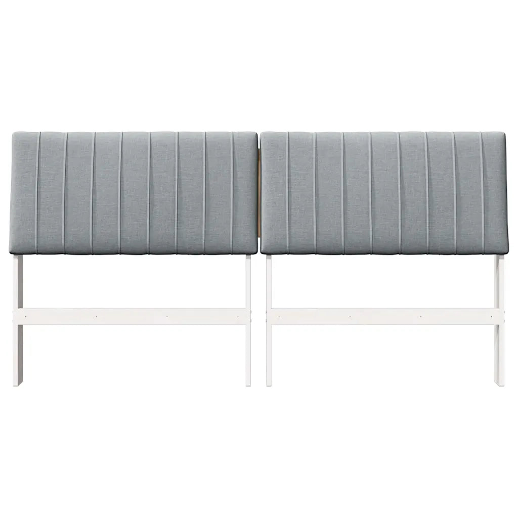 Testiera imbottita Grigio chiaro 200 cm Pino massello 879378