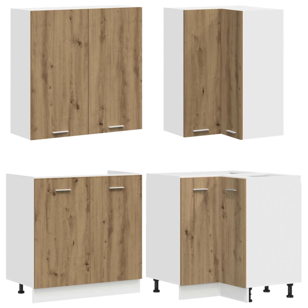 Unità Cucina LYON 8 pcs Rovere Artigianale Legno ingegnerizzato 3438438