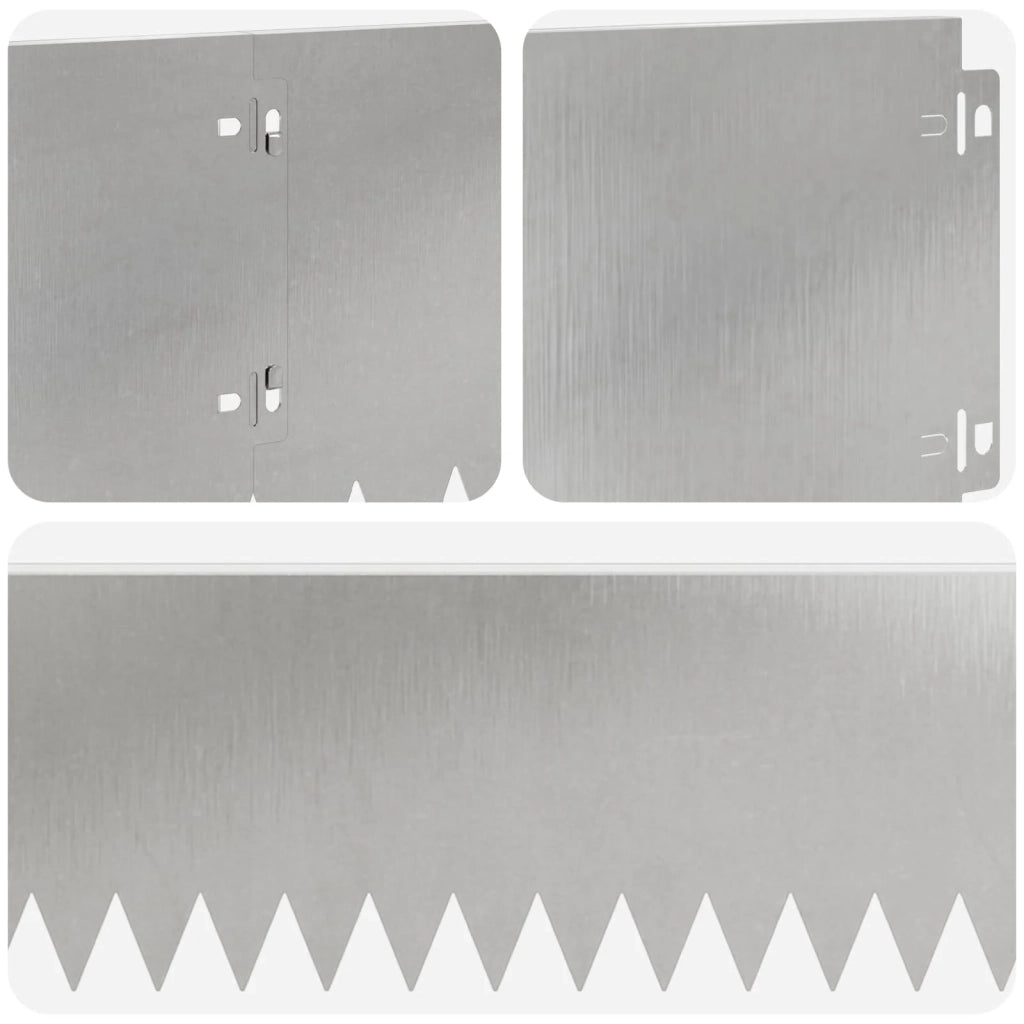 Bordura per Prato 10 pcs 103 x 20 cm Acciaio Argento 8008383