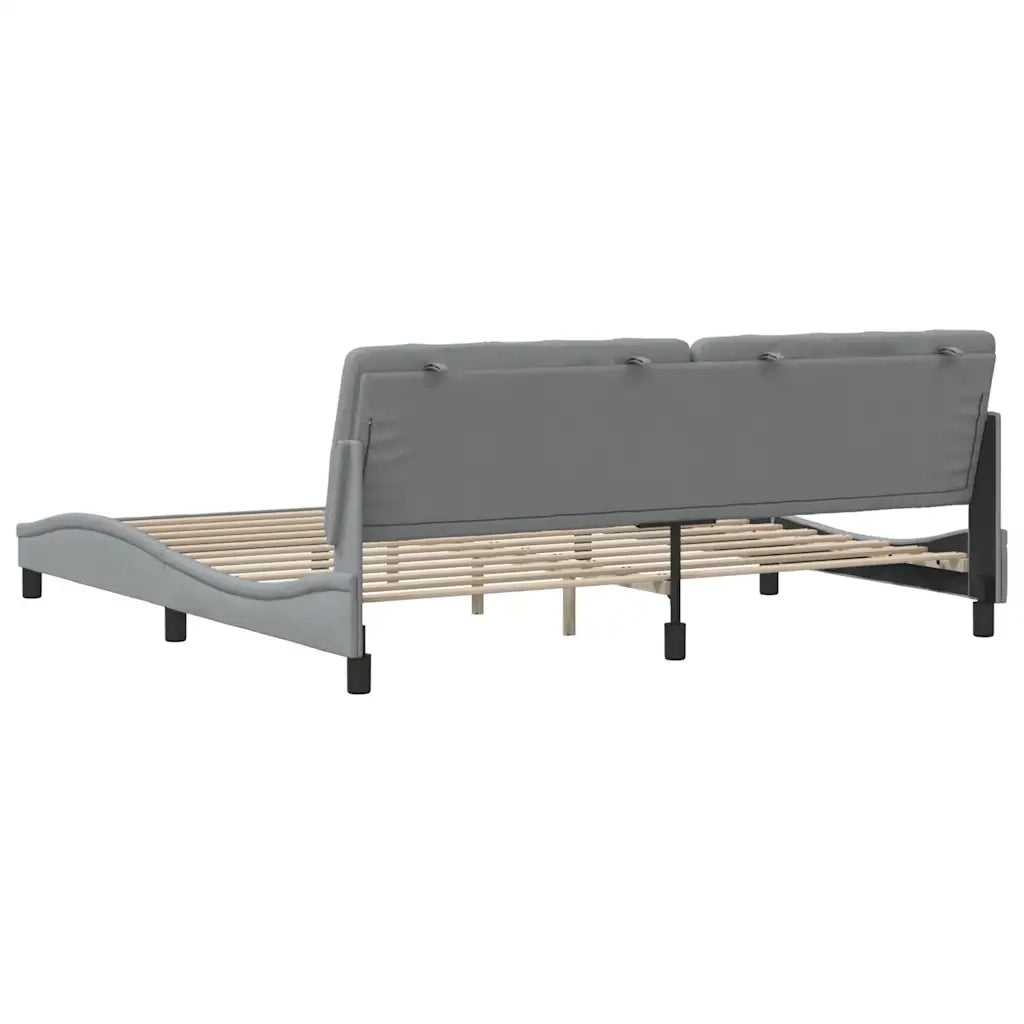 Giroletto senza Materasso Grigio Chiaro 200x200 cm Tessuto 3310622