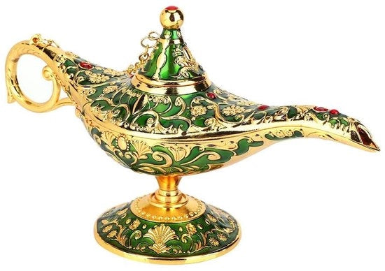 Lampada da Tavolo Decorativa in Stile Arabo - Collezione - Lavorato in Metallo con Finitura a Specchio