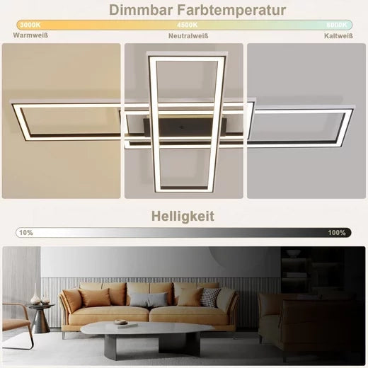 ZMH Lampada da soffitto LED grande dimmerabile telecomando RGB 50W per camera letto