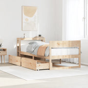 Letto senza Materasso 75x190 cm in Legno Massello Pino 3306405