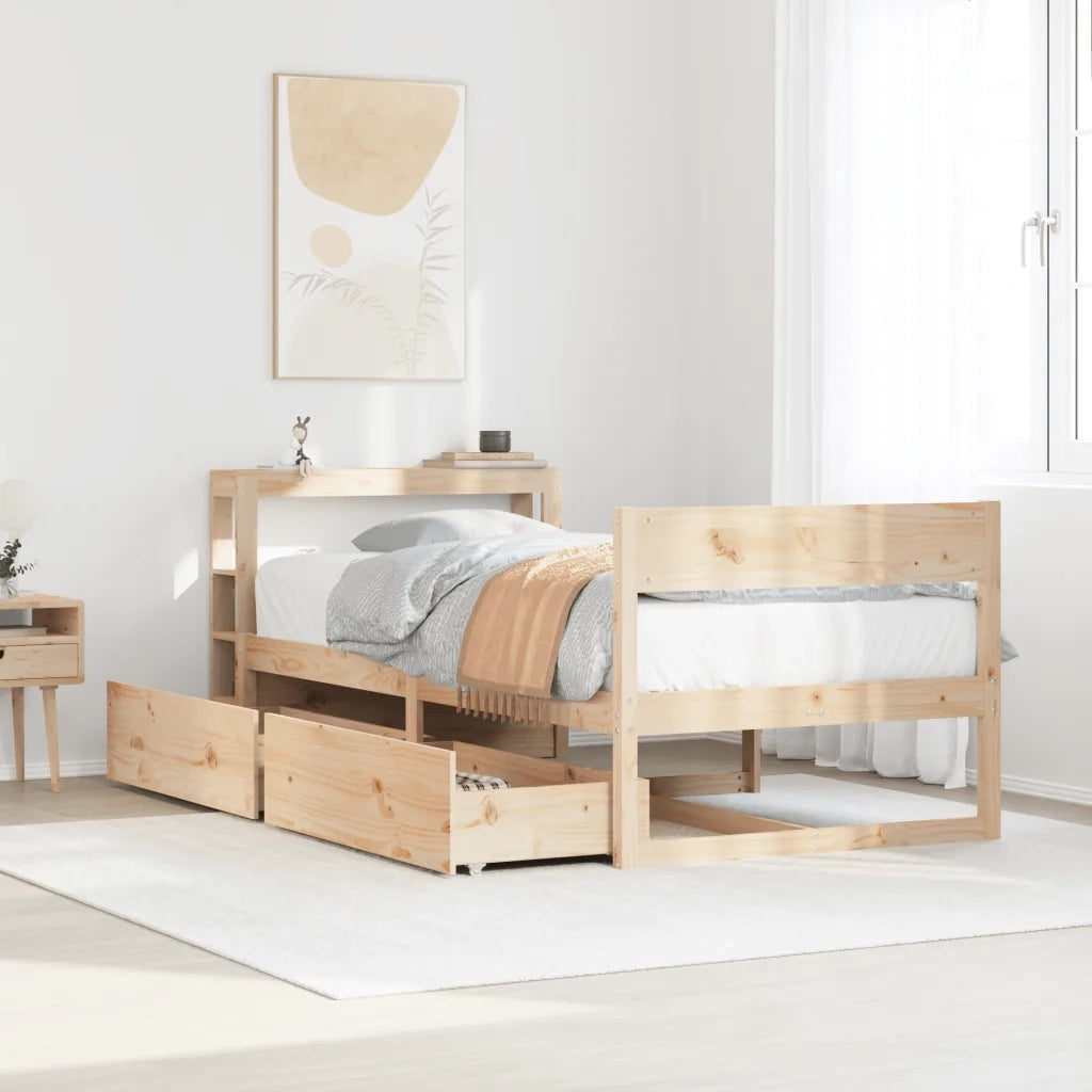 Letto senza Materasso 75x190 cm in Legno Massello Pino 3306405
