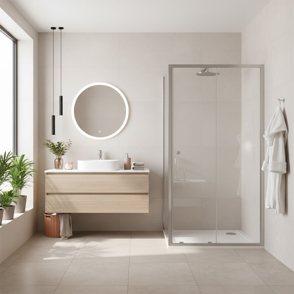 Cabina Doccia Rea Primo Slide 140x80 Chrome