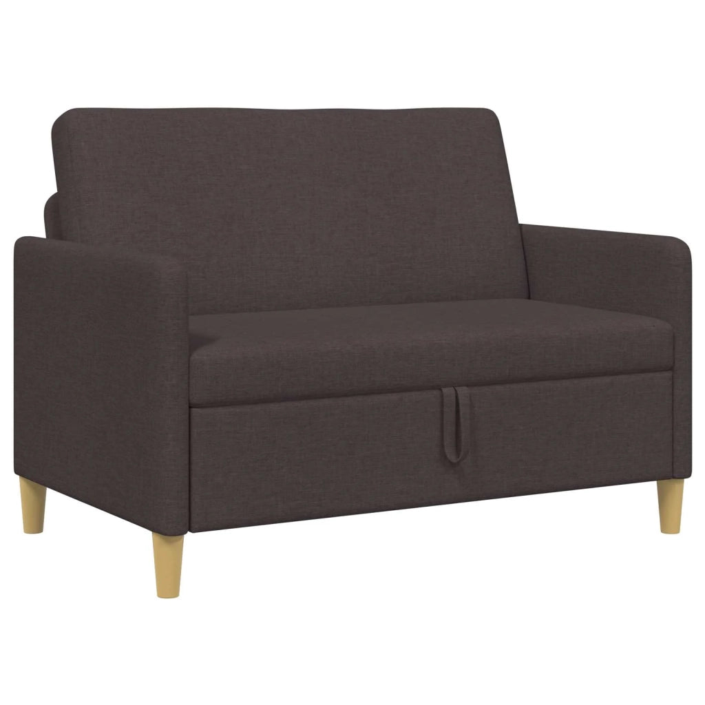 Divano con Storage Marrone Scuro 122 x 78 x 87 cm Poliestere 42036895