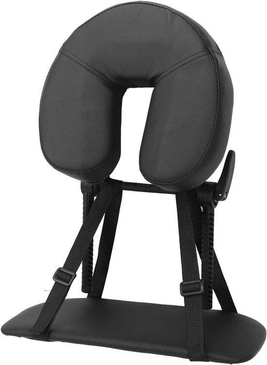 Sostegno per collo e spalle con funzione di massaggio - Cuscino per viso regolabile con appoggio per mano - Supporto per testa in PU morbido per salone di bellezza - Forma a U