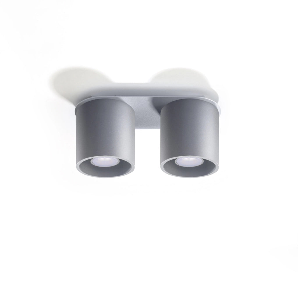 Faretto soffitto RONDEO 2 luci grigio Pure Lume GU10