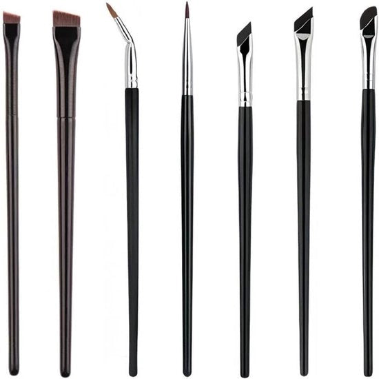 Set 7 in 1 per linee occhi e sopracciglia con pennello sottile a setole oblique