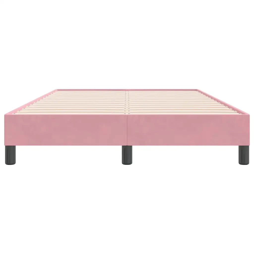 vidaXL Letto a Molle senza Materasso Rosa 120x220 cm in Velluto