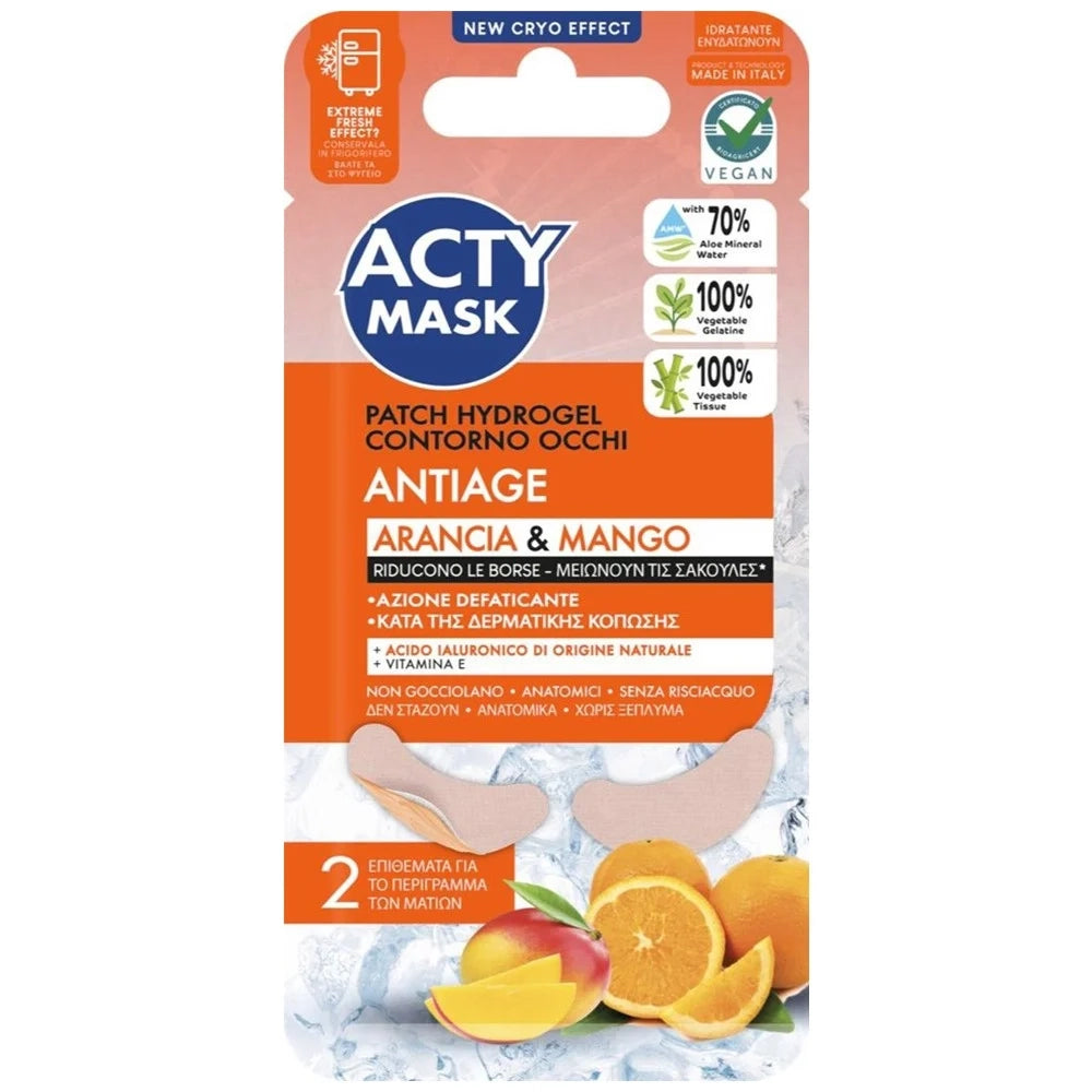 Trade Shop - Set 2pz Da 2 Patch Hydrogel Per Contorno Occhi Azione Anti-age Con Arancia Mango 007829v -