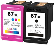 67XL Nero + 67XL Colore Adatto per HP HP67 cartucce d'inchiostro (capacità elevata) Adatto per HP Envy 6052, Envy Pro 6452 e 6455