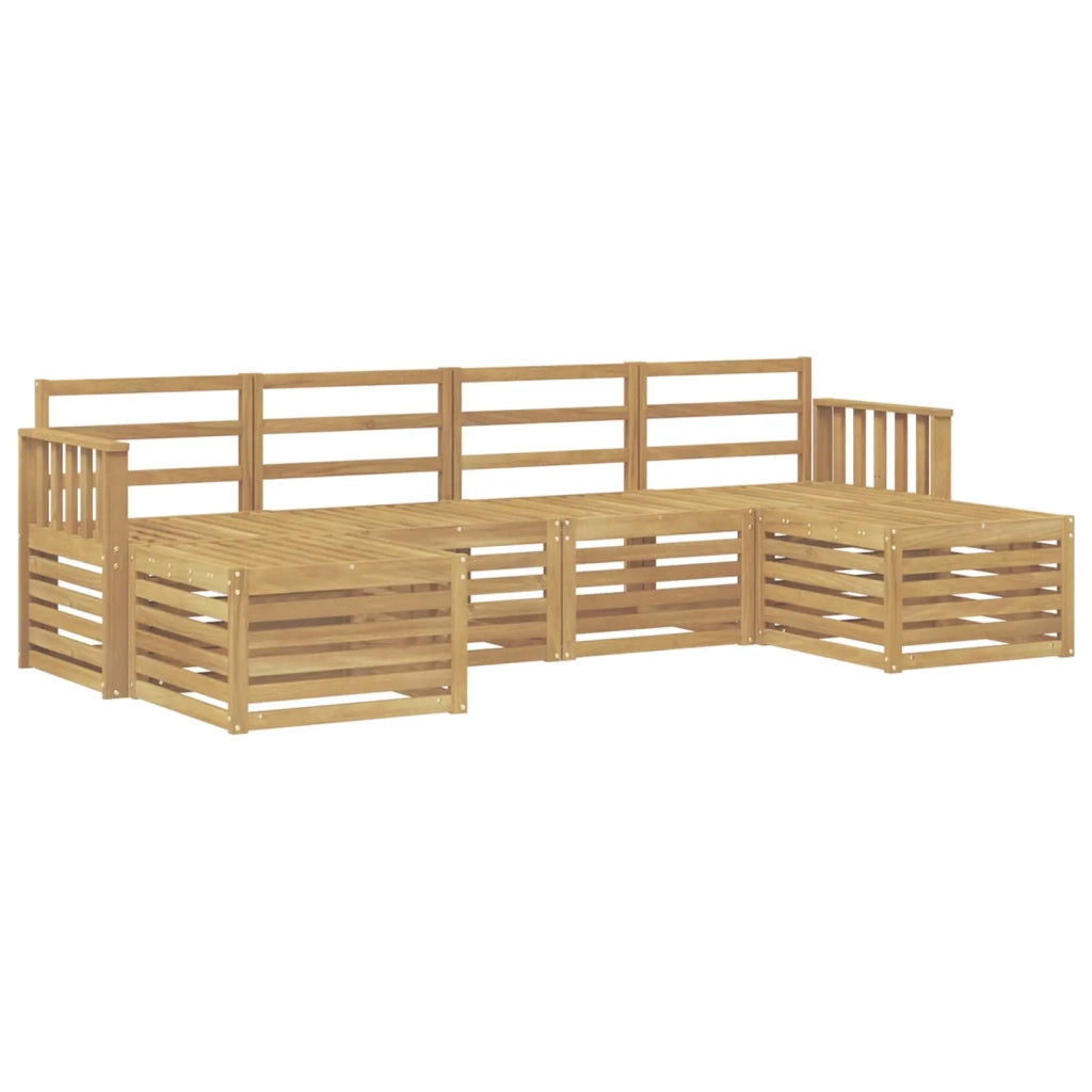Set di divani da esterno 5 pcs Bianco 249 x 122,5 x 73 cm