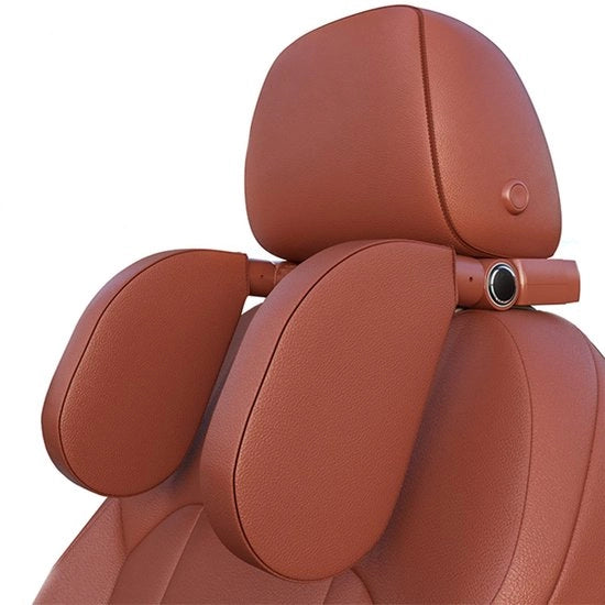Sostegno per la testa per bambini, regolabile di 180 gradi, cuscino respirante in pelle naturale per bambini, sostegno cervicale per sostegno per la testa per auto, sostegno per la testa per bambini e adulti, ideale per dormire durante i lunghi viaggi