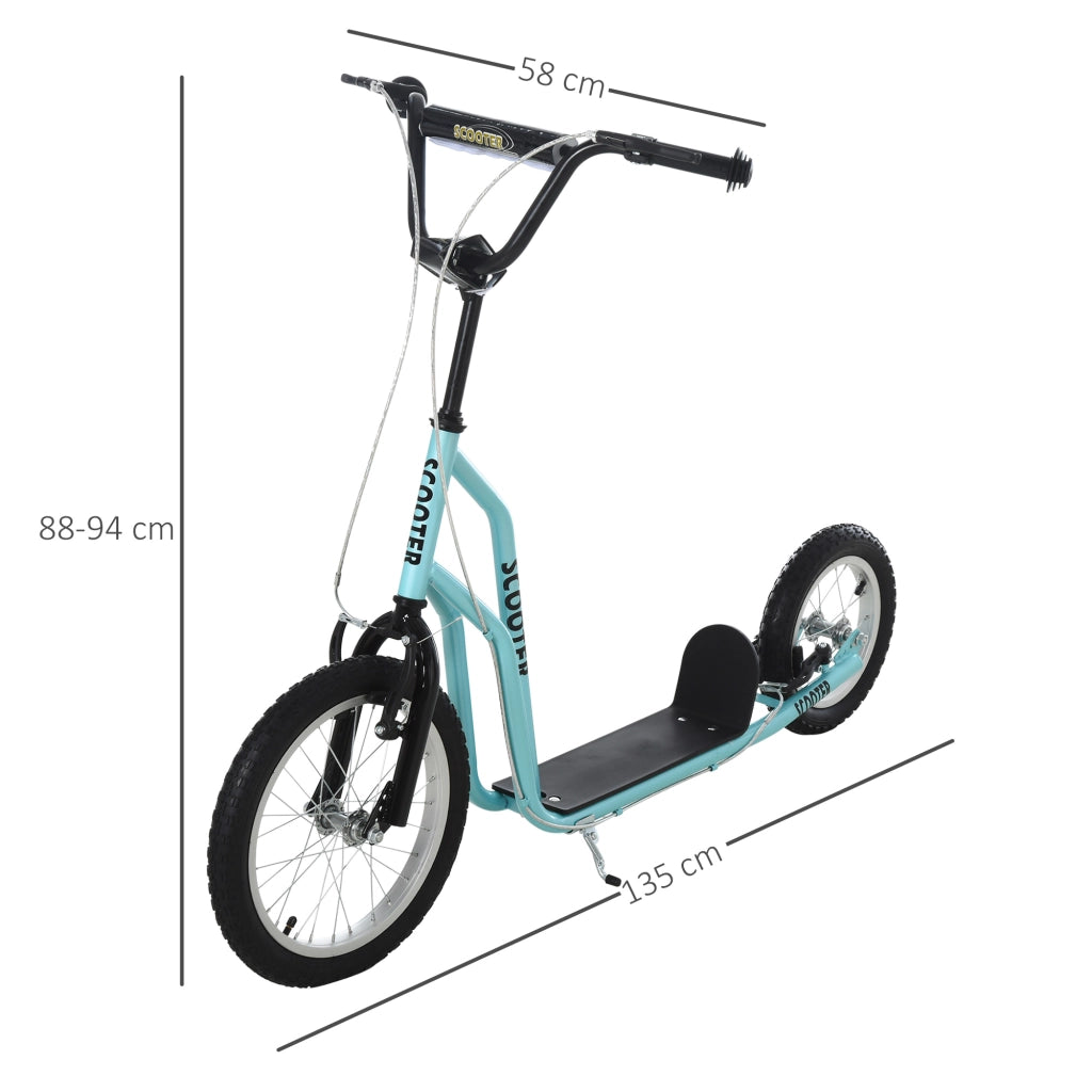 Monopattino per Bambini con Manubrio Regolabile e Freno a Mano ¨C Xylo ¨C 16 Pollici Blu Metallo