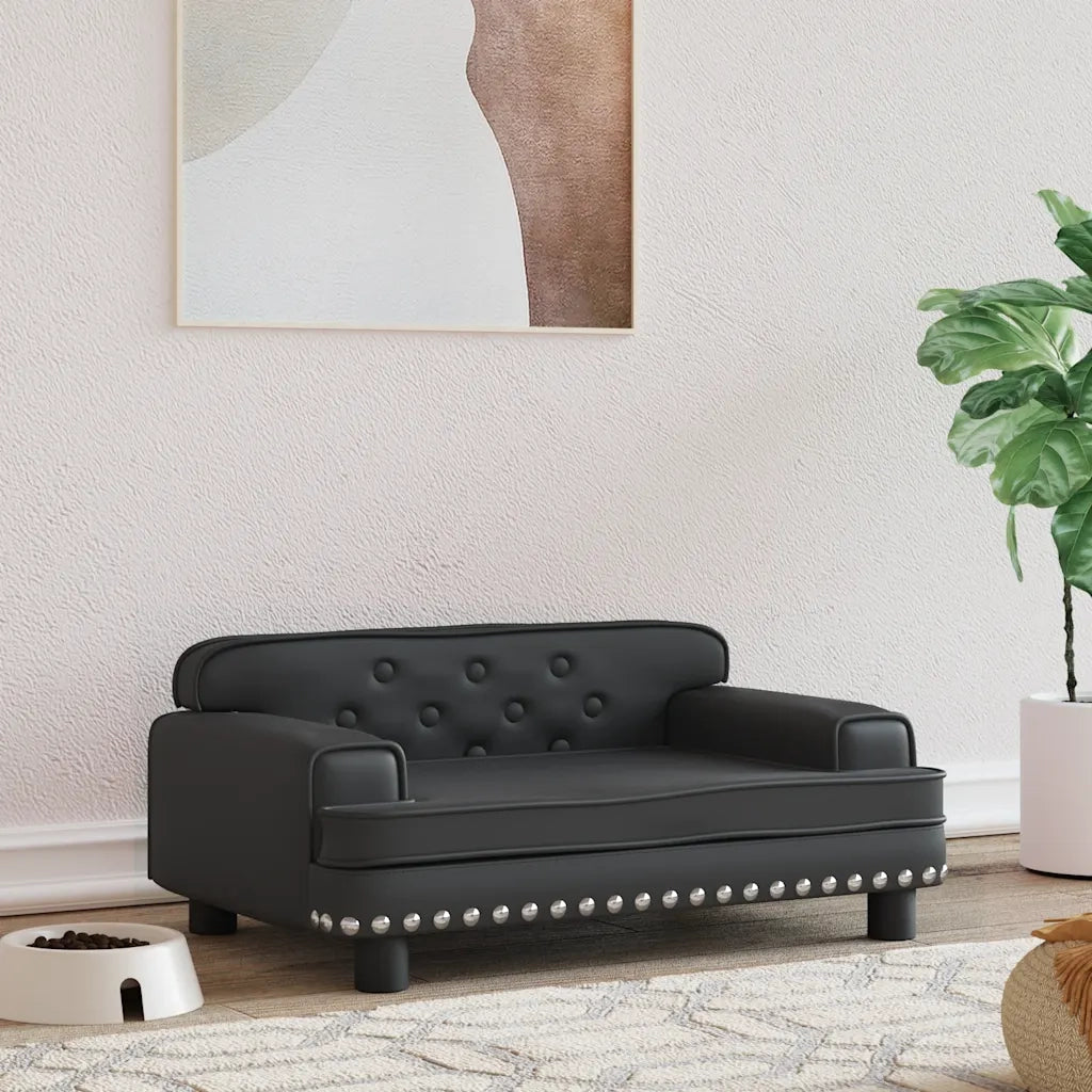 Lettino per Cani Nero 70x45x30 cm in Similpelle CFW4394050
