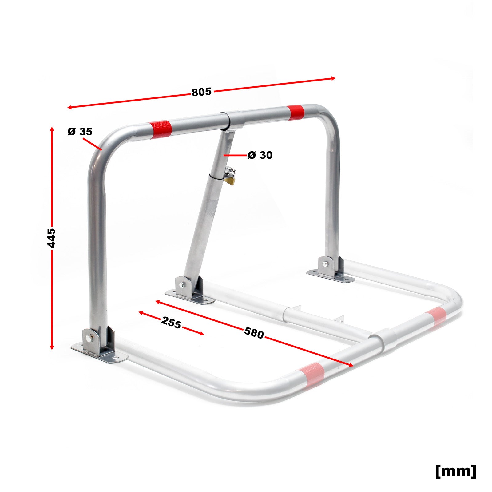 Barriera anti parcheggio con lucchetto Dissuasore di sosta per posto auto