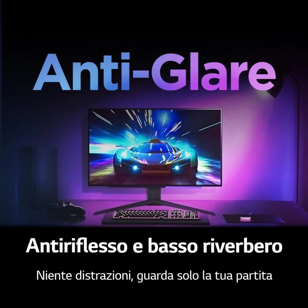 27GR95QE UltraGear Gaming Monitor 27" QHD OLED HDR True Black, 2560x1440, 0.03ms, G-Sync Compatible, AMD FreeSync Premium 240Hz, HDMI 2.1 VRR (HDCP 2.3), Display Port 1.4, Flicker Safe, Nero