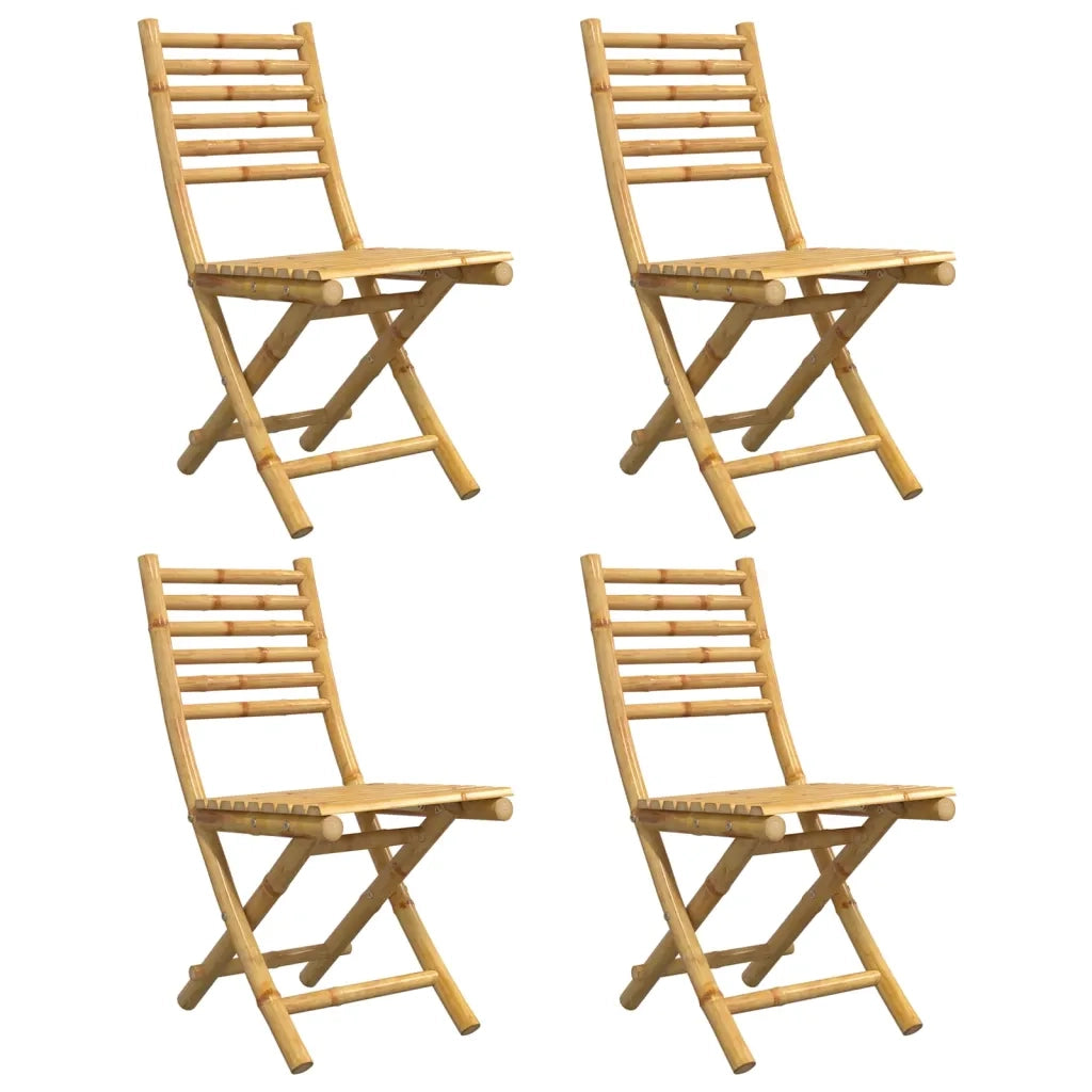 Sedie da Giardino Pieghevoli 4 pz 43x54x88 cm in Bambù 3278517