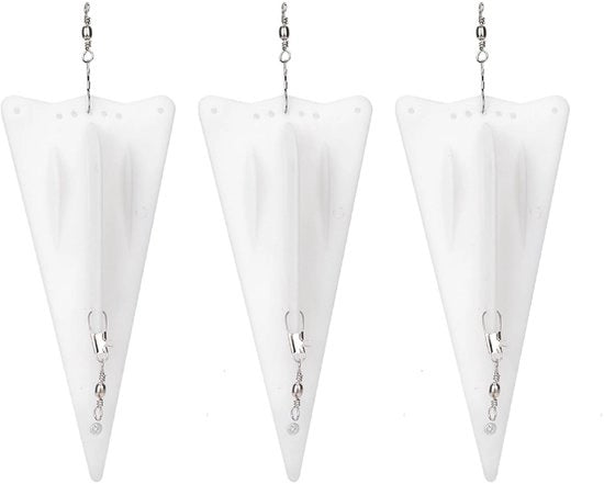 Set di Trolling per Pesca Subacquea da 3 pezzi - Tavola di Pesca - 17 x 8 x 3,5 cm - Peso 54,6 g - Accessorio per Pescatori