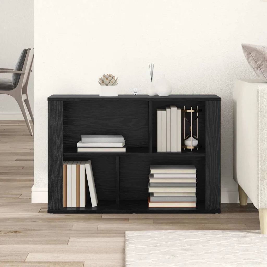Credenza Rovere Nero 80 x 30 x 53 cm Legno ingegnerizzato 881101